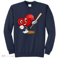 Heart Playing Baseball Valentines Day Sports Boy Sweatshirt thumb 0