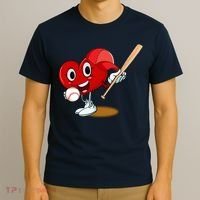 Heart Playing Baseball Valentines Day Sports Boy T-Shirt thumb 3