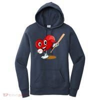Heart Playing Baseball Valentines Day Sports Boy Women's Hoodie thumb 0