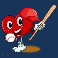 Heart Playing Baseball Valentines Day Sports Boy Women's Hoodie thumb 2