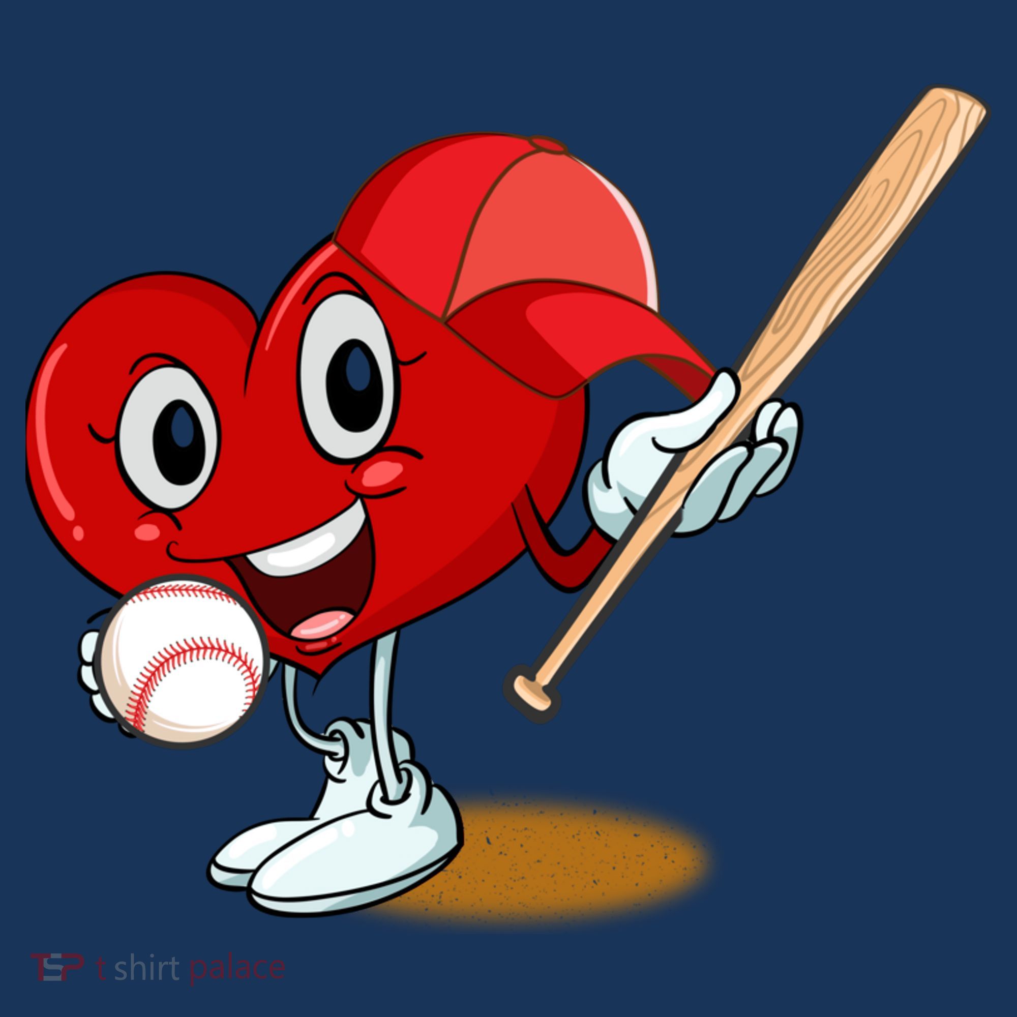 Heart Playing Baseball Valentines Day Sports Boy Women's Hoodie
