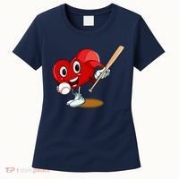 Heart Playing Baseball Valentines Day Sports Boy Women's T-Shirt thumb 0