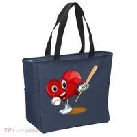 Heart Playing Baseball Valentines Day Sports Boy Tote Bag thumb 2