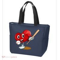 Heart Playing Baseball Valentines Day Sports Boy Tote Bag thumb 3