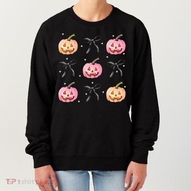 Halloween Pumpkin Black Bows Cute Women's Sweatshirt