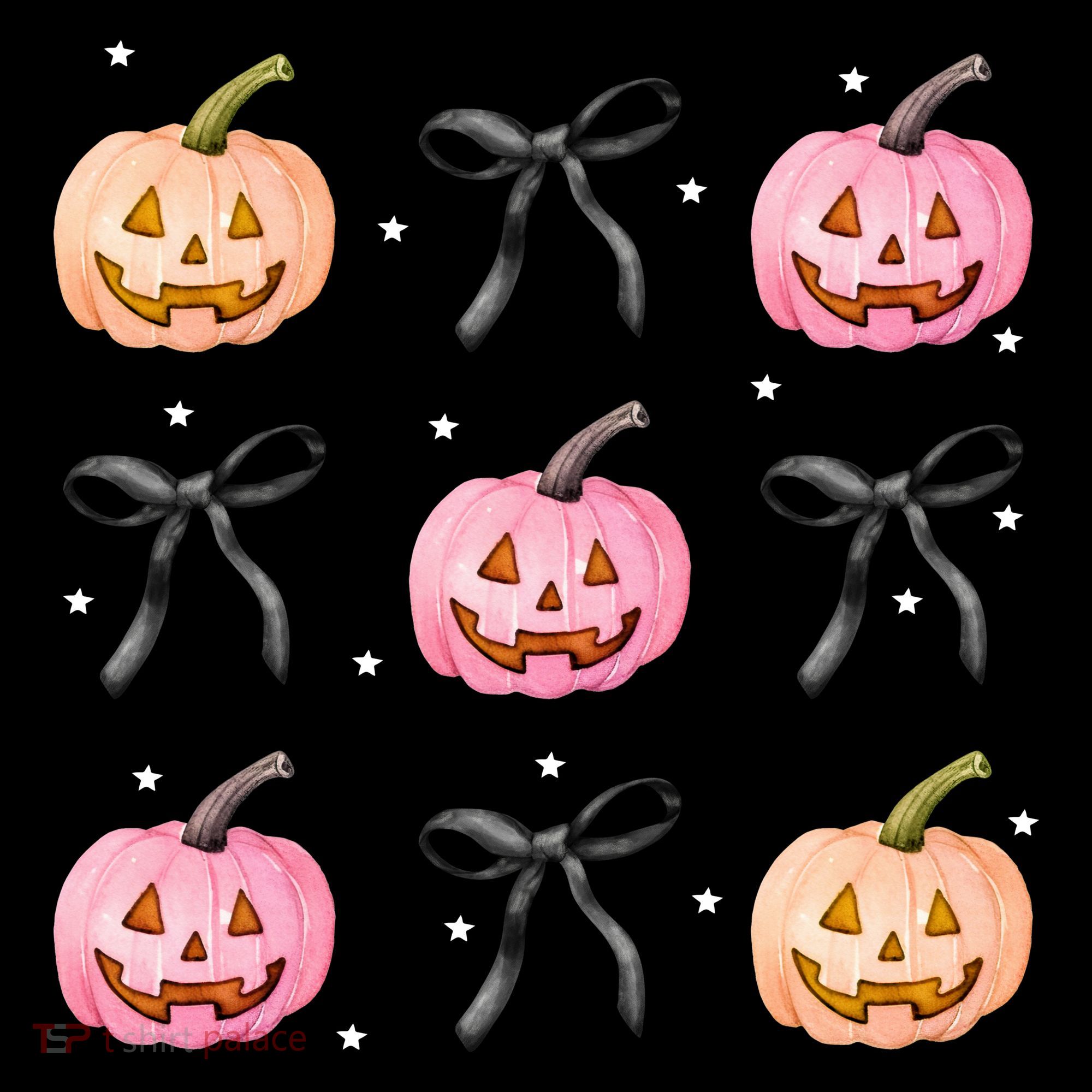 Halloween Pumpkin Black Bows Cute Apron