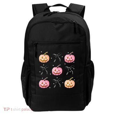 Halloween Pumpkin Black Bows Cute Backpack