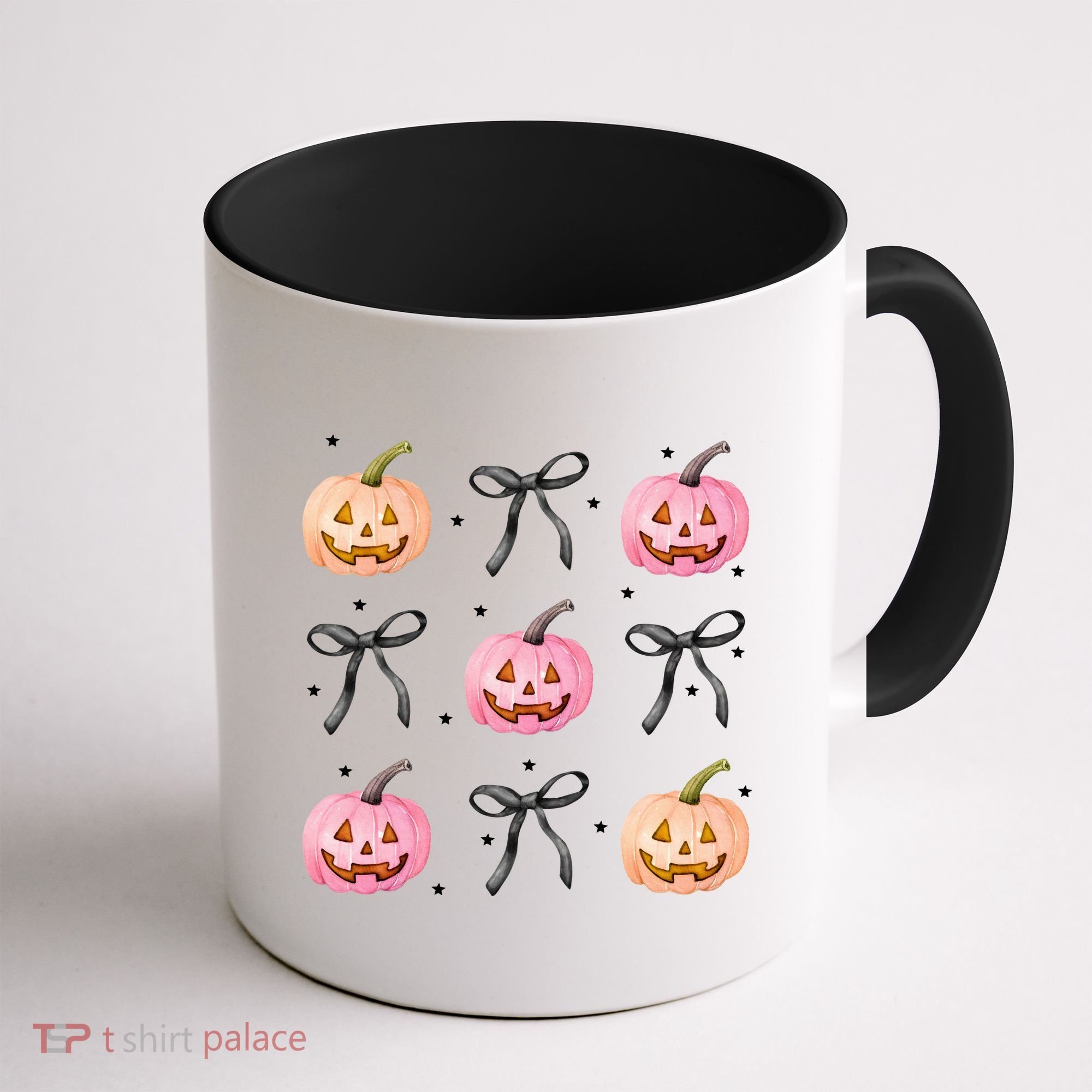 Halloween Pumpkin Black Bows Cute Coffee Mug