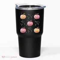 Halloween Pumpkin Black Bows Cute Tumbler thumb 0