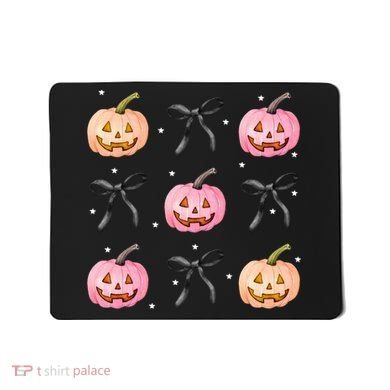 Halloween Pumpkin Black Bows Cute Mousepad