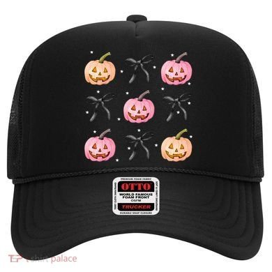 Halloween Pumpkin Black Bows Cute Hat