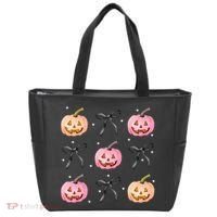 Halloween Pumpkin Black Bows Cute Tote Bag thumb 0