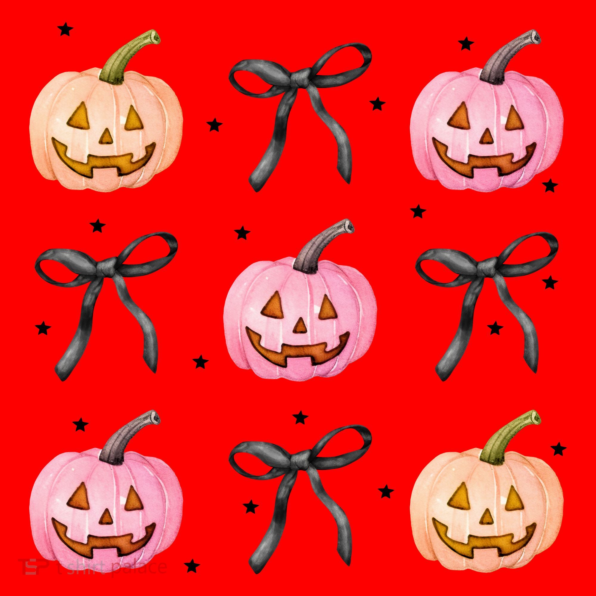 Halloween Pumpkin Black Bows Cute Santa Hat