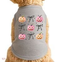 Halloween Pumpkin Black Bows Cute Doggie Tank thumb 0