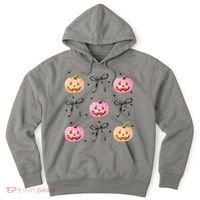 Halloween Pumpkin Black Bows Cute Hoodie thumb 0