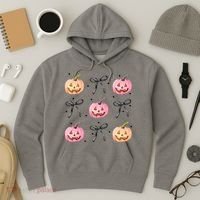 Halloween Pumpkin Black Bows Cute Hoodie thumb 3