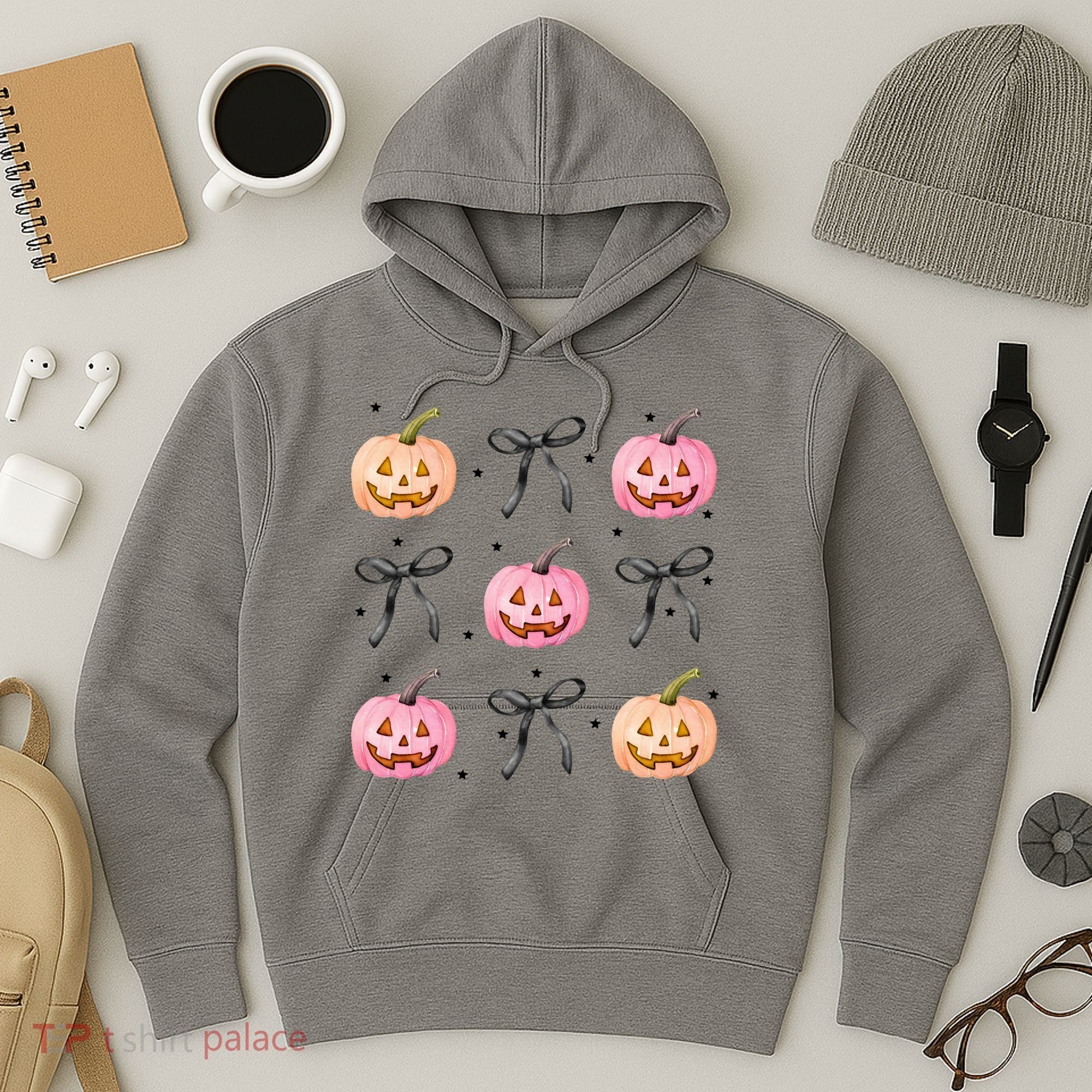 Halloween Pumpkin Black Bows Cute Hoodie