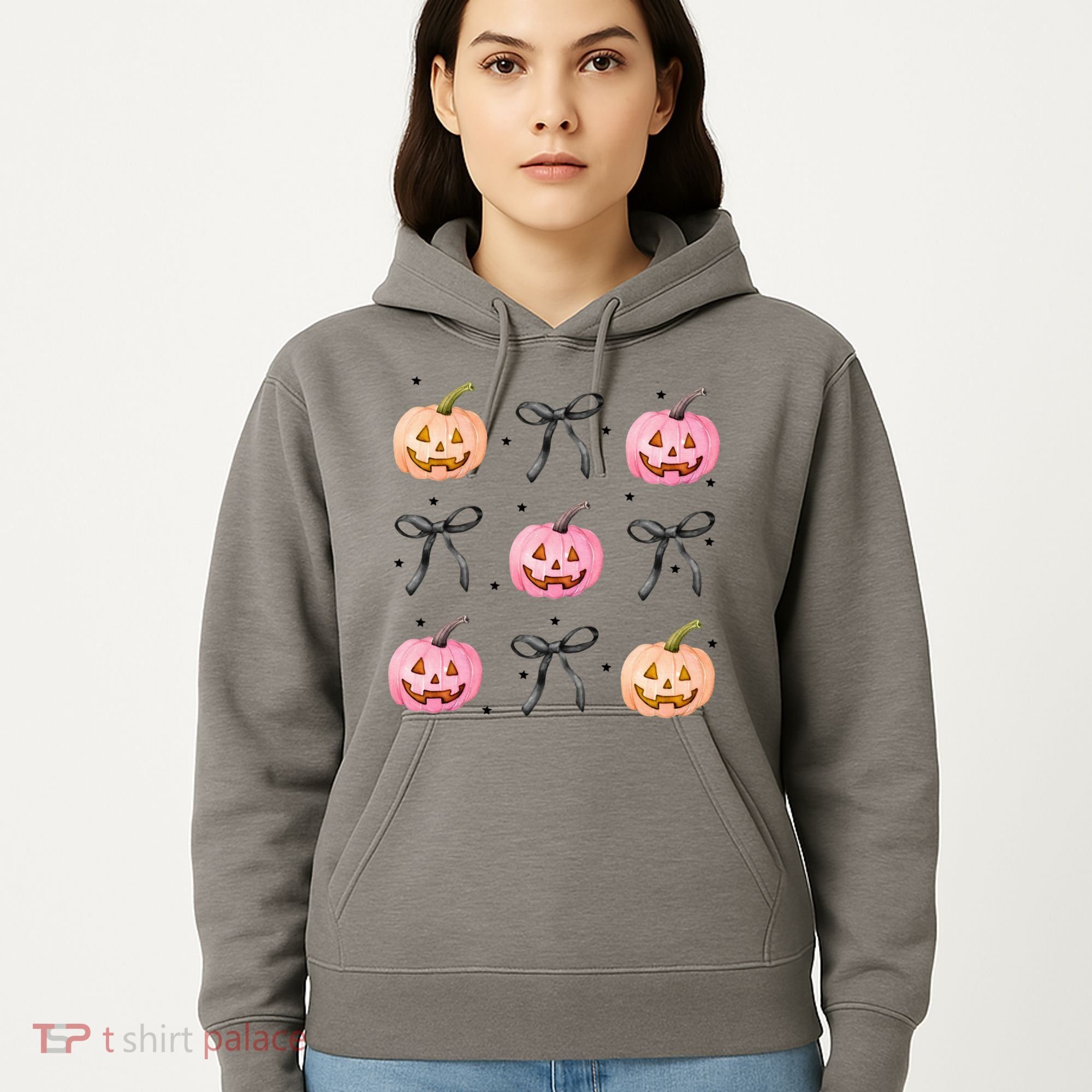Halloween Pumpkin Black Bows Cute Hoodie