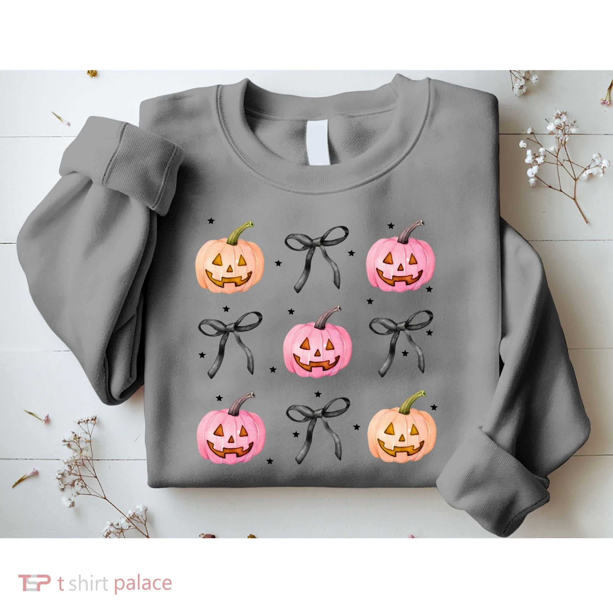 Halloween Pumpkin Black Bows Cute Sweatshirt