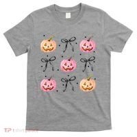 Halloween Pumpkin Black Bows Cute T-Shirt thumb 0