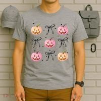 Halloween Pumpkin Black Bows Cute T-Shirt thumb 6