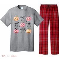 Halloween Pumpkin Black Bows Cute Pajama Set thumb 0