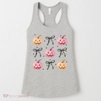 Halloween Pumpkin Black Bows Cute Women's Tank Top thumb 0