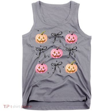 Halloween Pumpkin Black Bows Cute Tank Top