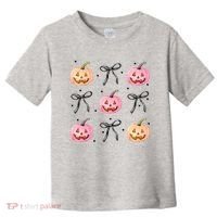 Halloween Pumpkin Black Bows Cute Toddler T-Shirt thumb 0