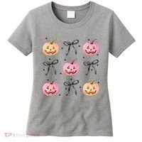 Halloween Pumpkin Black Bows Cute Women's T-Shirt thumb 0