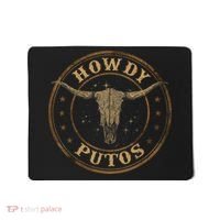 Howdy Putos Bull Skull Country Cowboy Western Mousepad thumb 0