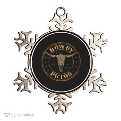 Howdy Putos Bull Skull Country Cowboy Western Ornament