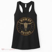 Howdy Putos Bull Skull Country Cowboy Western Women's Tank Top thumb 0