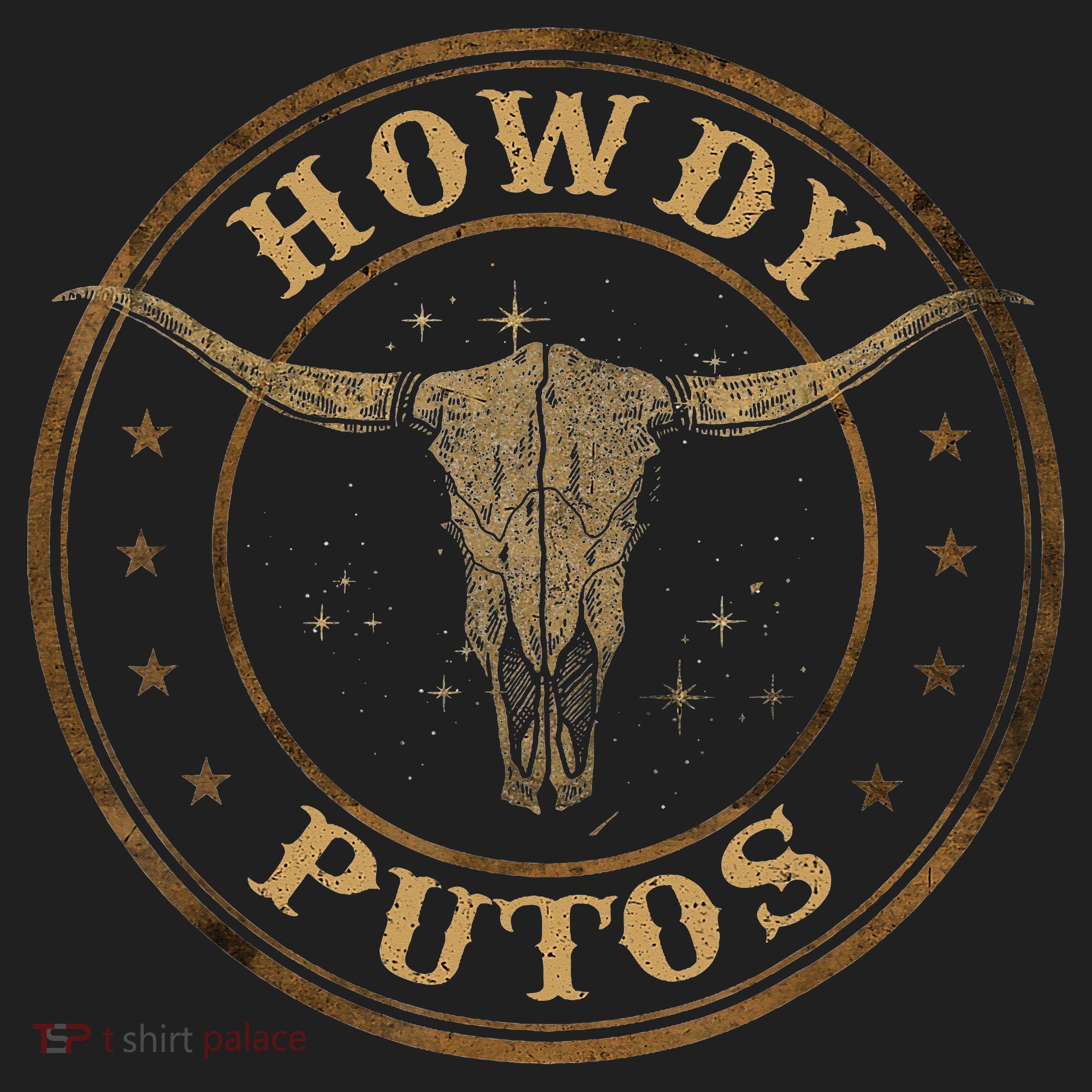 Howdy Putos Bull Skull Country Cowboy Western Hat
