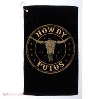 Howdy Putos Bull Skull Country Cowboy Western Golf Towel thumb 0