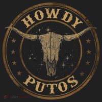Howdy Putos Bull Skull Country Cowboy Western Golf Towel thumb 3