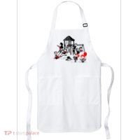Horror Playground Children In Scary Movie Character Costumes Apron thumb 0