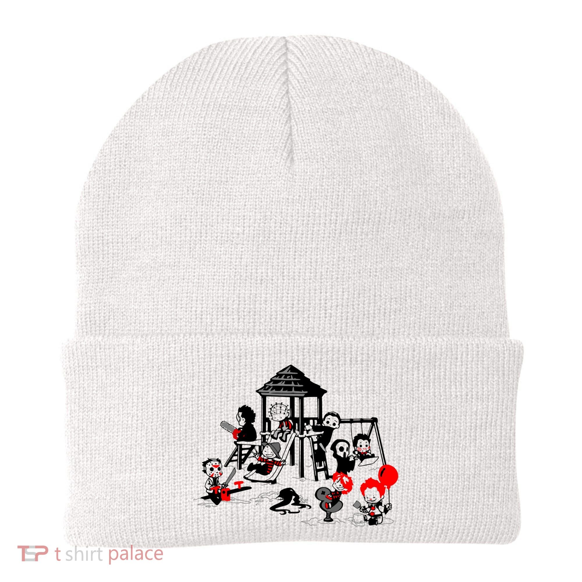 Horror Playground Children In Scary Movie Character Costumes Beanie