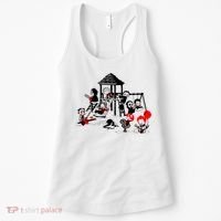 Horror Playground Children In Scary Movie Character Costumes Women's Tank Top thumb 0