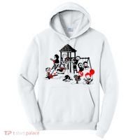 Horror Playground Children In Scary Movie Character Costumes Tall Hoodie thumb 0