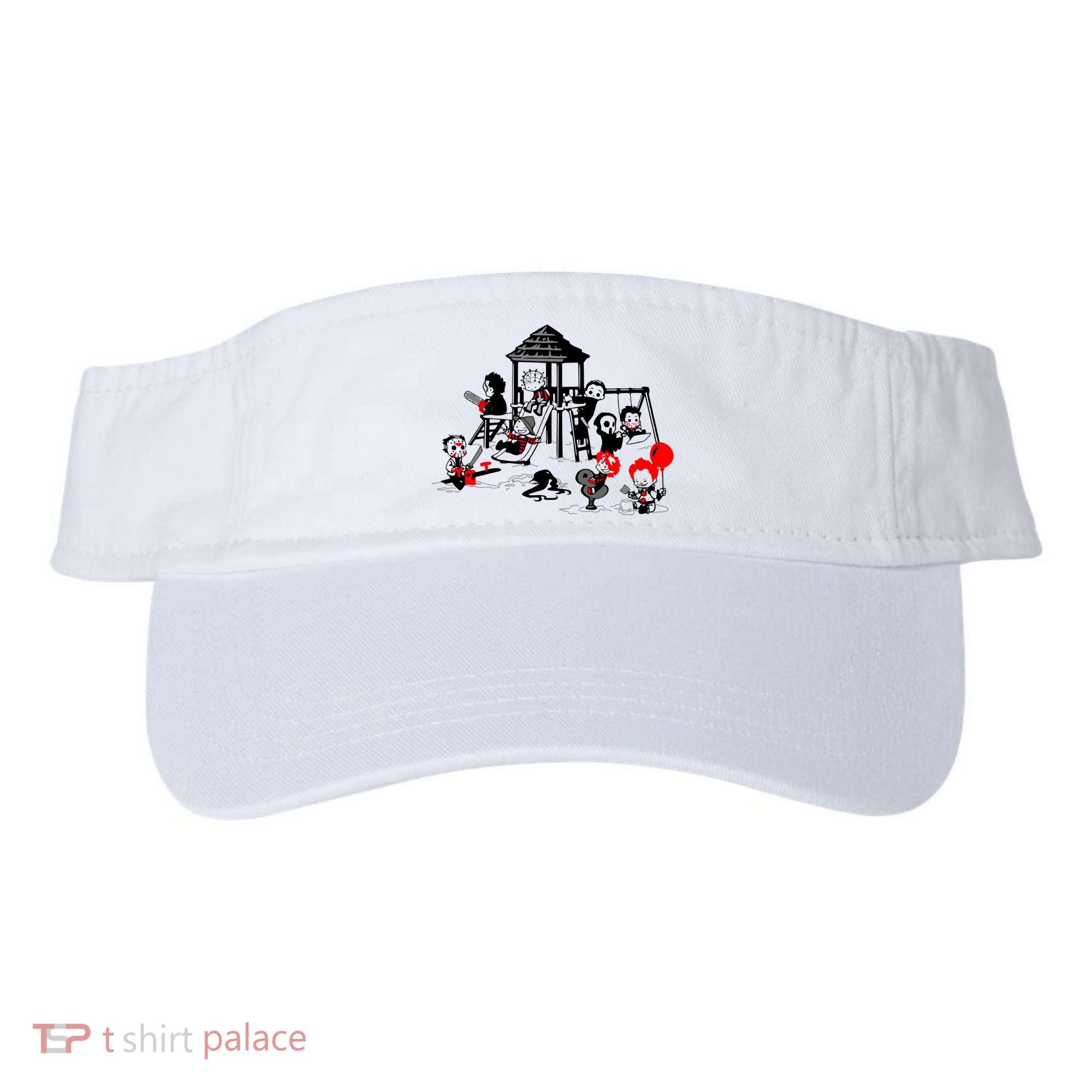 Horror Playground Children In Scary Movie Character Costumes Visor