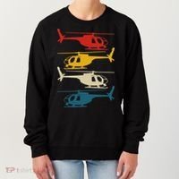 Helicopter Pilot Co. Retro Aviation, Black, Women's Sweatshirt thumb 0