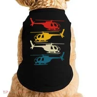 Helicopter Pilot Co. Retro Aviation, Black, Doggie Tank thumb 0