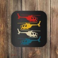Helicopter Pilot Co. Retro Aviation, Black, Coaster thumb 0