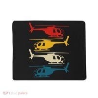 Helicopter Pilot Co. Retro Aviation, Black, Mousepad thumb 0