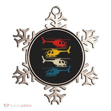 Helicopter Pilot Co. Retro Aviation, Black, Ornament