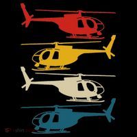 Helicopter Pilot Co. Retro Aviation, Black, Ornament thumb 1