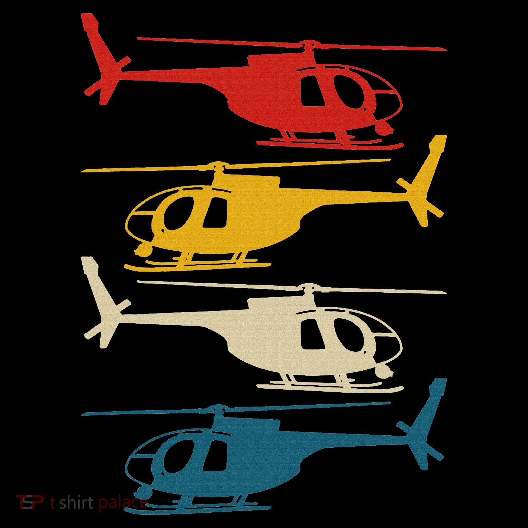 Helicopter Pilot Co. Retro Aviation, Black, Ornament