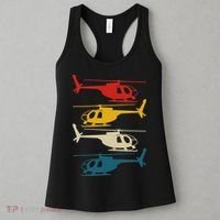 Helicopter Pilot Co. Retro Aviation, Black, Women's Tank Top thumb 3
