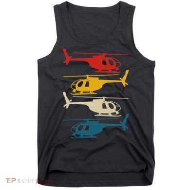 Helicopter Pilot Co. Retro Aviation, Black, Tank Top